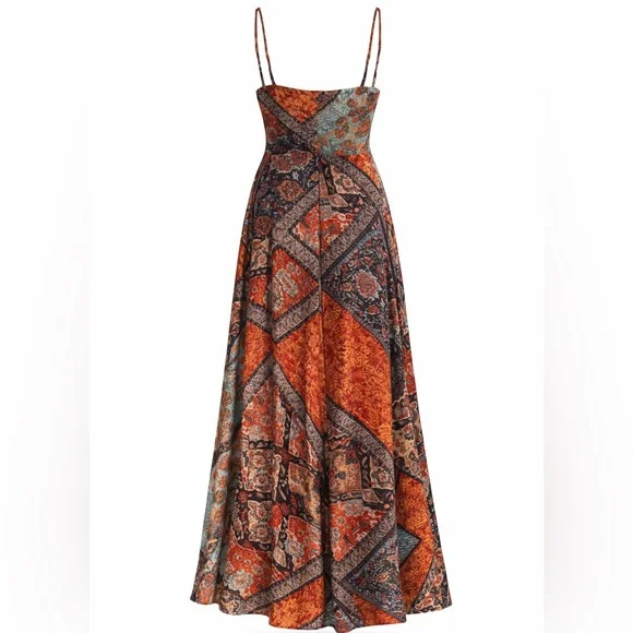 NWT Organic Viscose Maxi Dress | Adjustable Wrap | Event Prom Gala Dressing - Picture 6 of 13